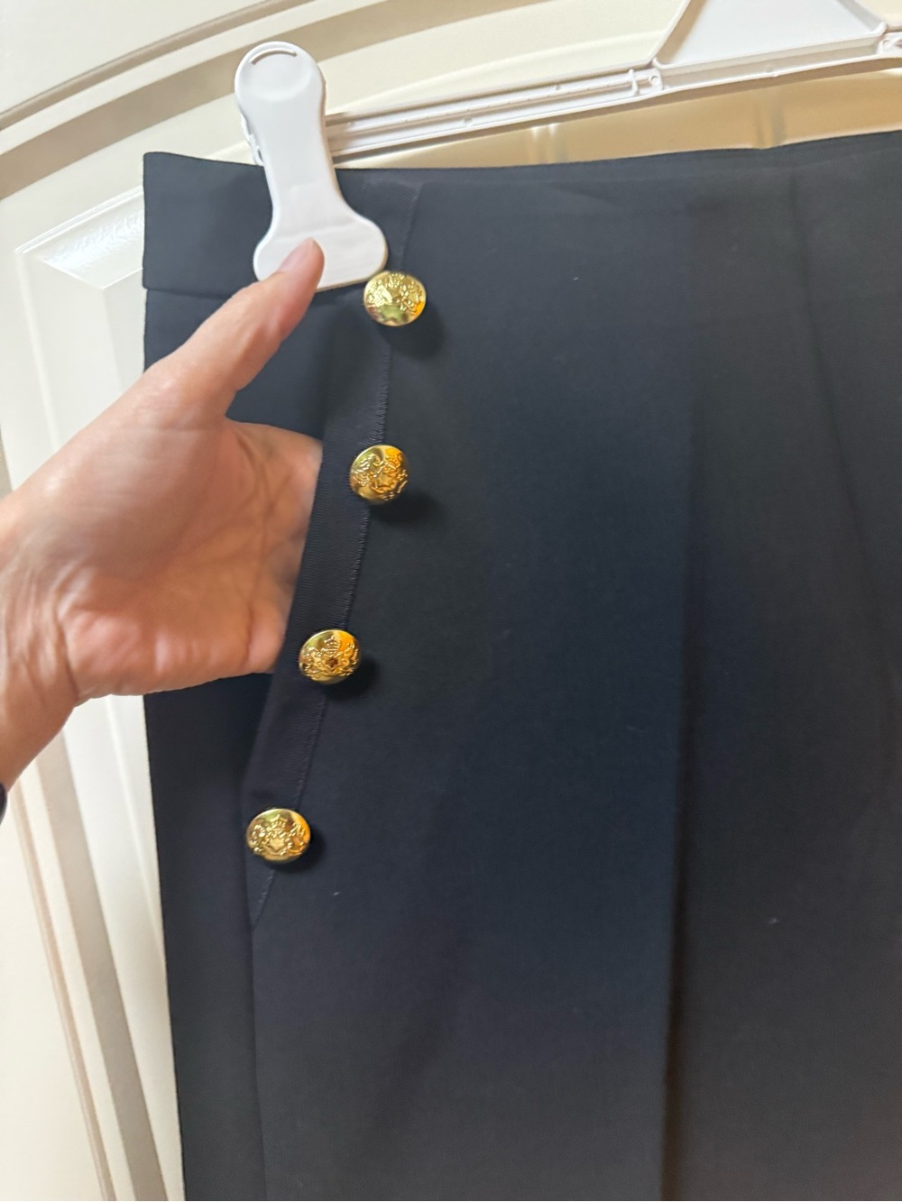 Banana Republic Black High-Rise Shorts with Gold Button Detail - Picture 5 of 12